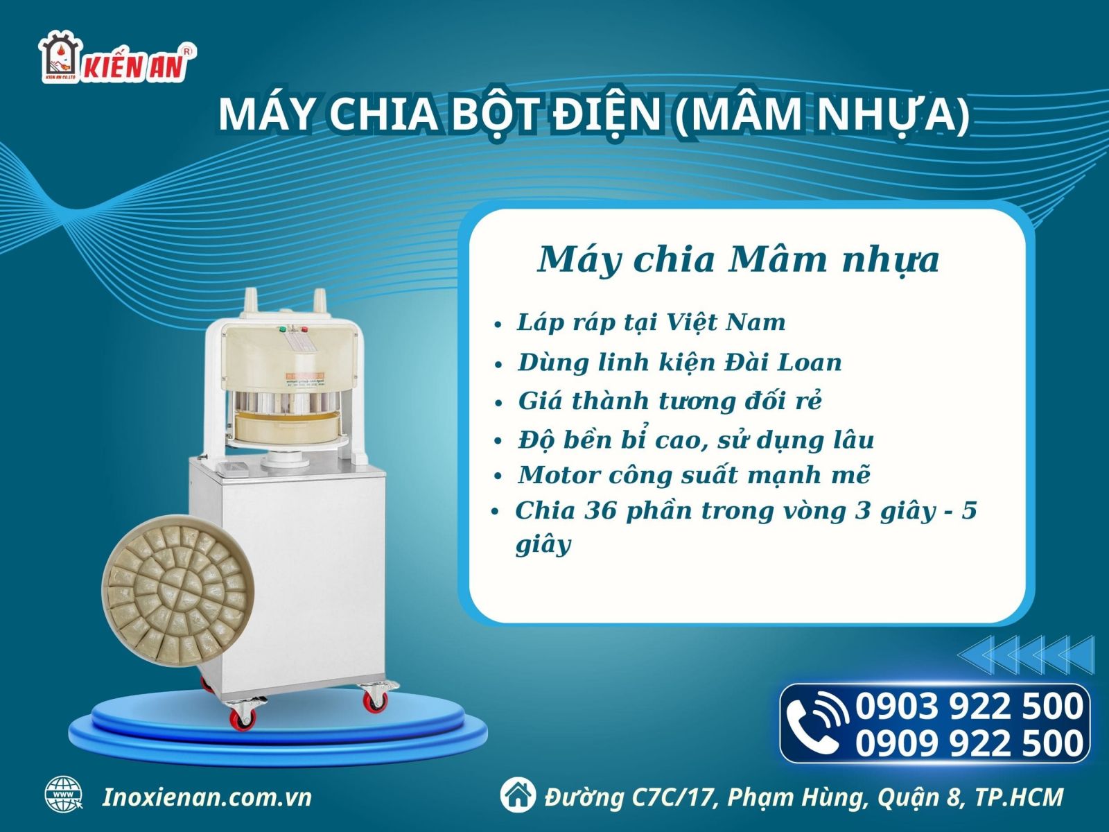 Máy chia bột dùng điện (dùng mâm nhựa)